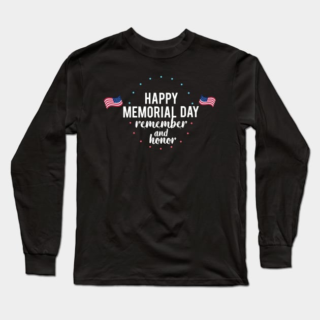 happy memorial day Long Sleeve T-Shirt by Abderrahmaneelh